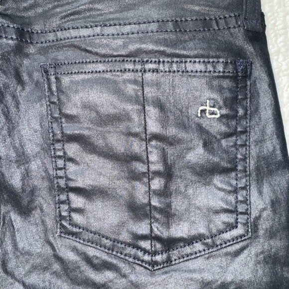 rag and bone black dress pants, detail zippers, 25, fitted, jeans black, - Picture 9 of 13